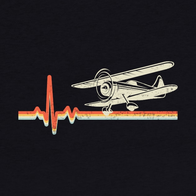 Pilot Funny Aviation Lover Quotes Airplane Heartbeat by Visual Vibes